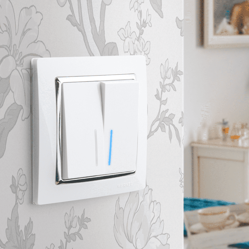 Рамка из поликарбоната Werkel Snabb на 1 пост Белый / Хром W0011901 — изображение 2