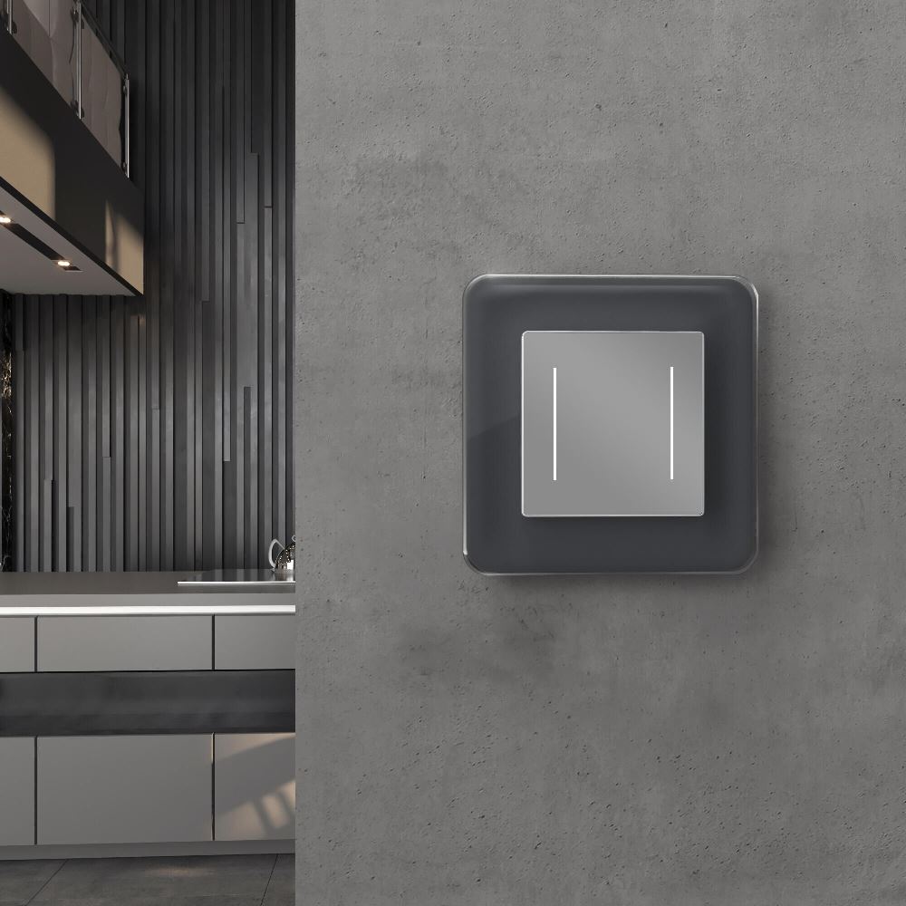 Рамка стеклянная Werkel Elite на 1 пост Графит W0012440 — изображение 3