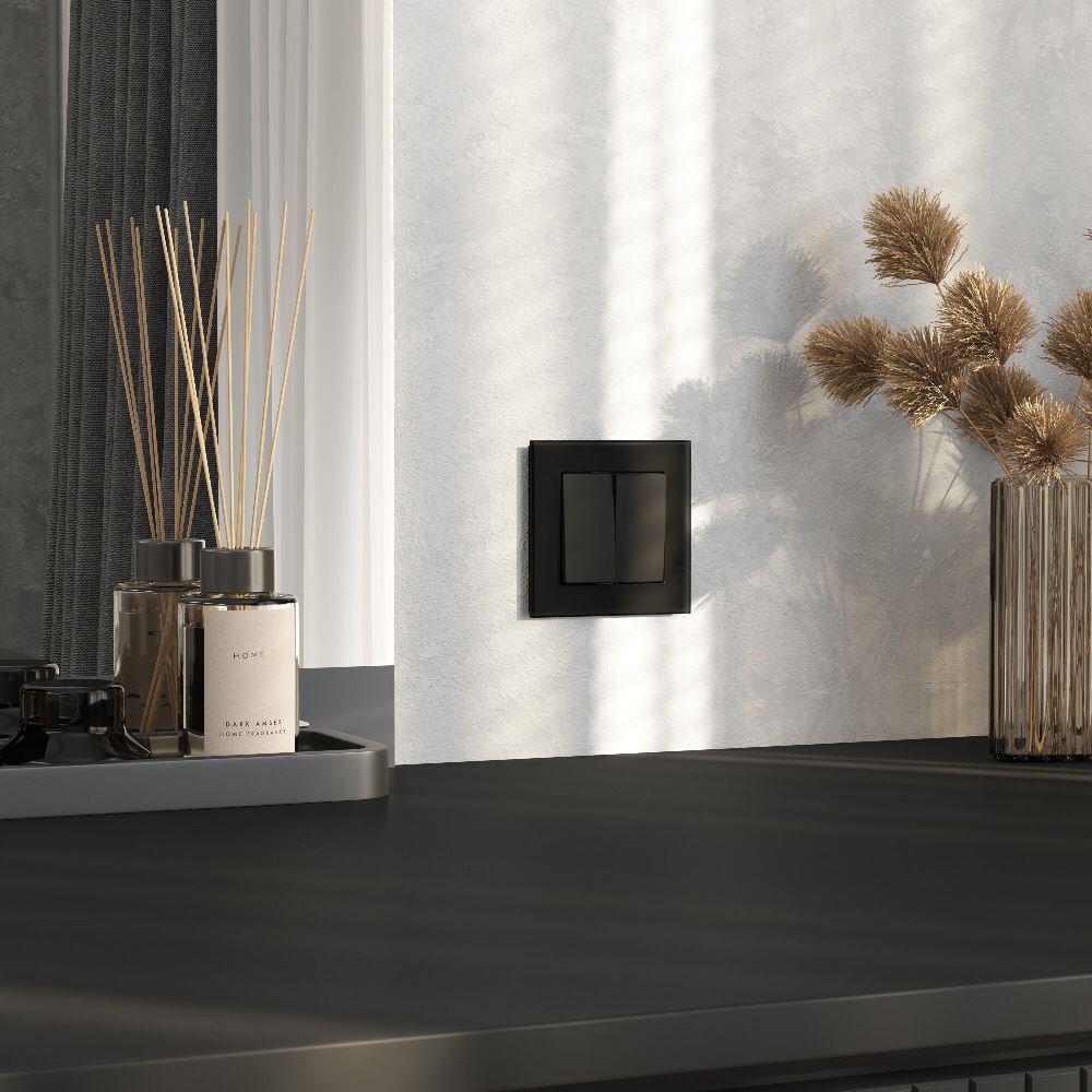 Рамка стеклянная Werkel Senso на 1 пост soft-touch Черный W0013108 — изображение 2