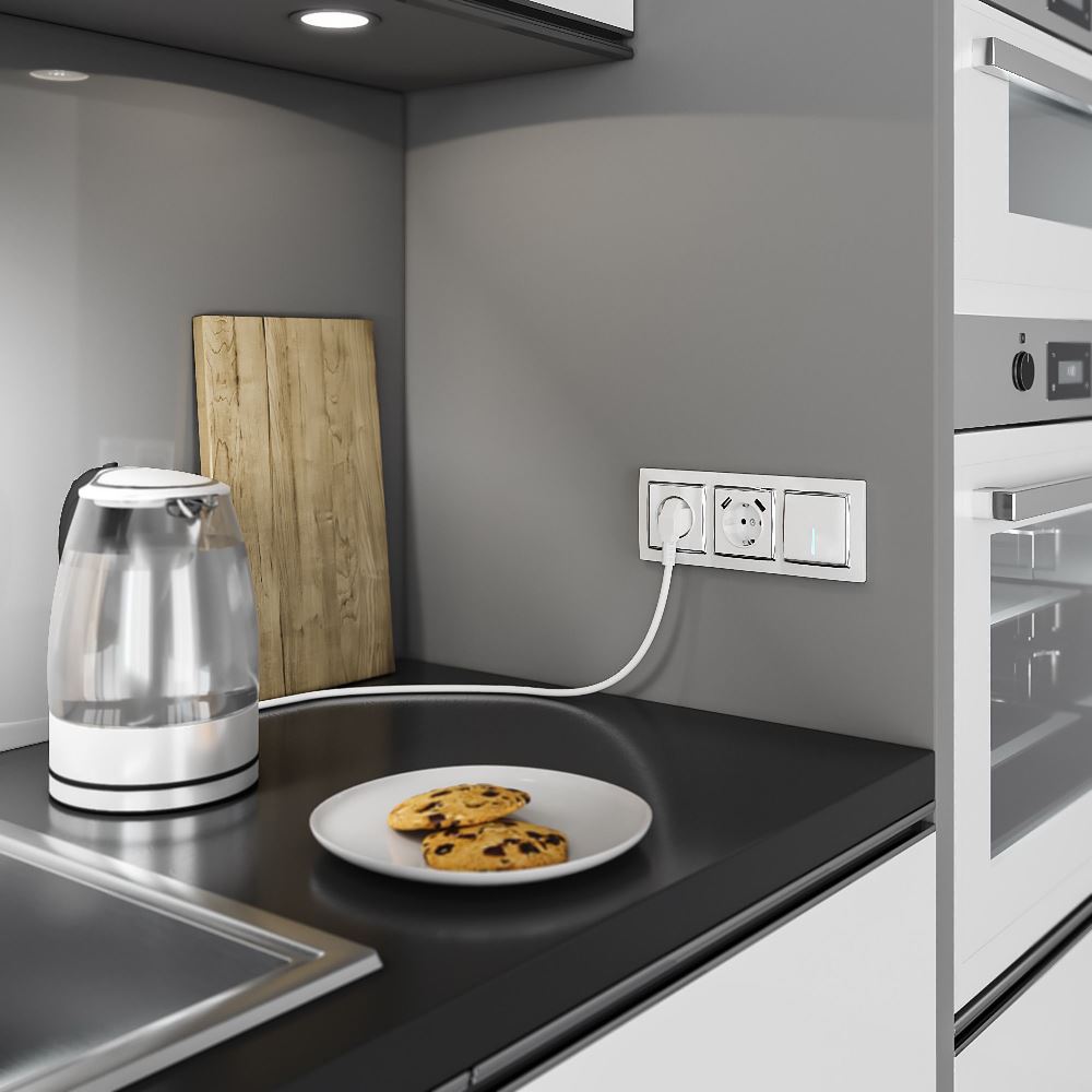 Рамка из поликарбоната Werkel Snabb на 3 поста Белый / Хром W0031901 — изображение 2