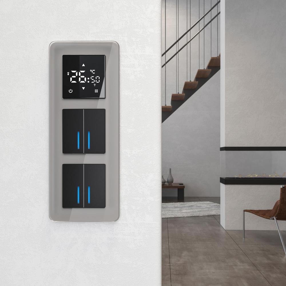 Рамка стеклянная Werkel Elite на 3 поста Дымчатый W0032417 — изображение 3