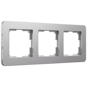 Рамка из металла Werkel Platinum на 3 поста Алюминий W0032606