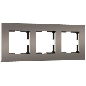 Рамка из поликарбоната Werkel Slab на 3 поста Бронза W0032963