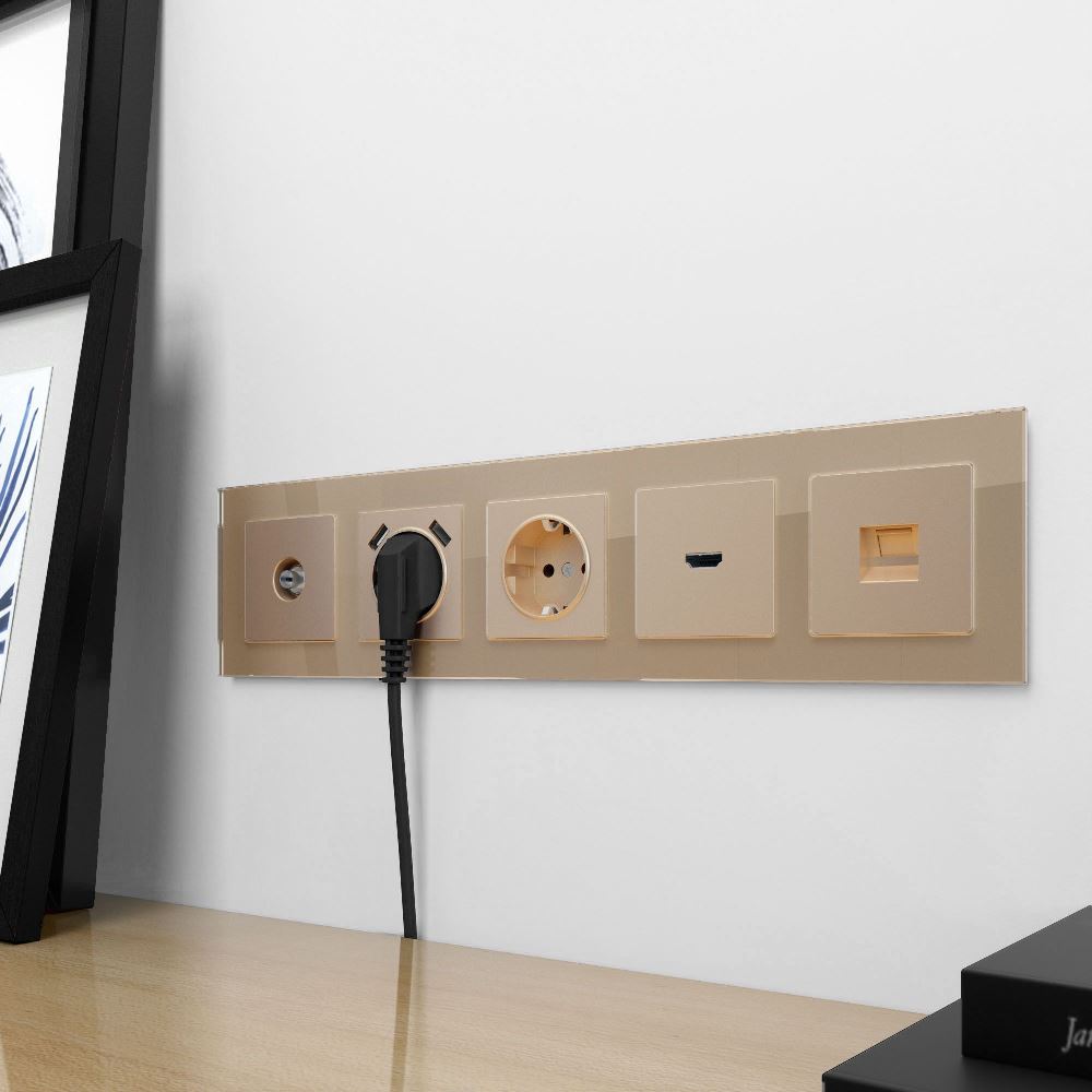 Рамка стеклянная Werkel Favorit на 5 постов Шампань W0051111 — изображение 2