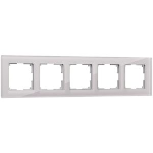 Рамка стеклянная Werkel Favorit на 5 постов Дымчатый W0051117