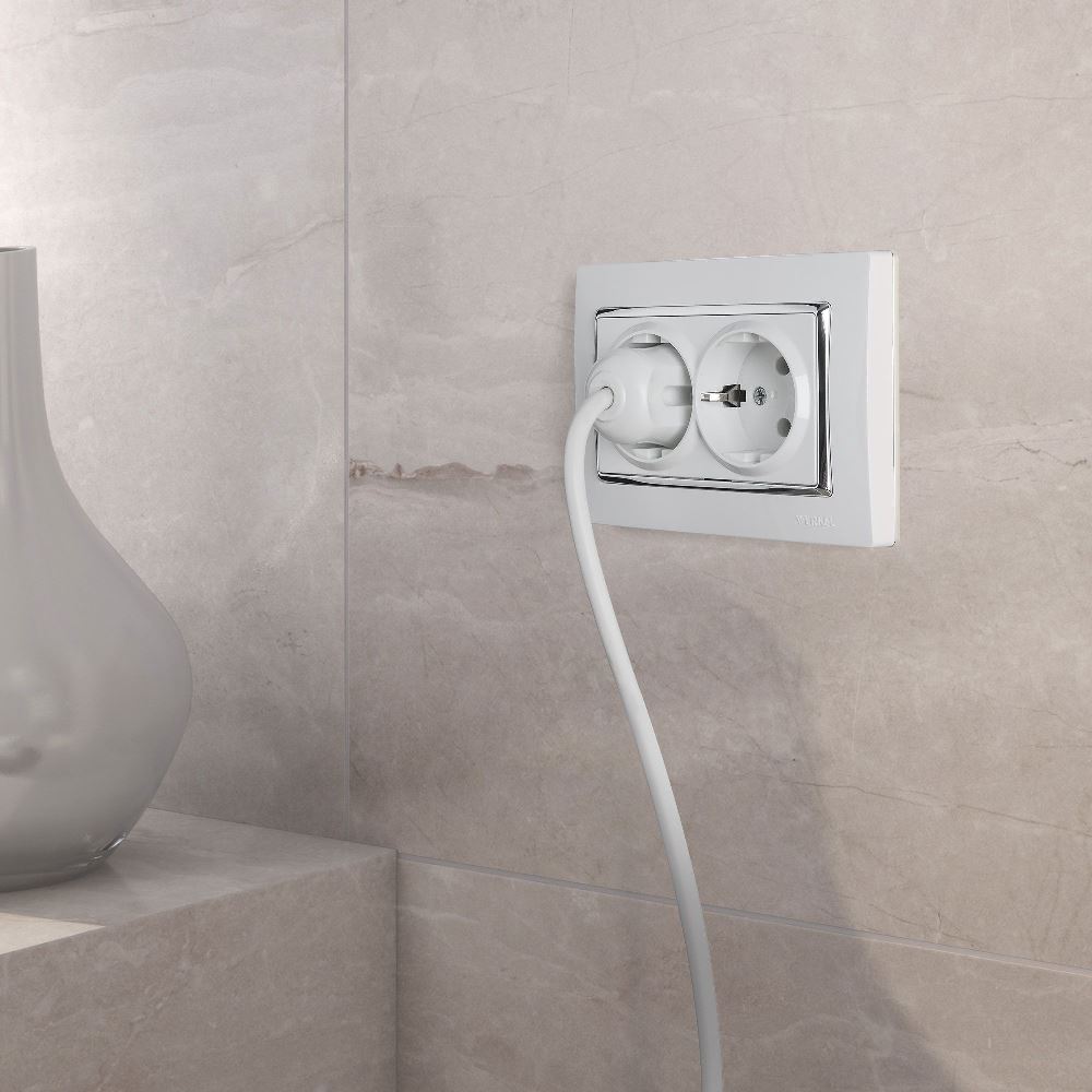 Рамка для двойной розетки Werkel Snabb Белый / Хром W0081901 — изображение 2