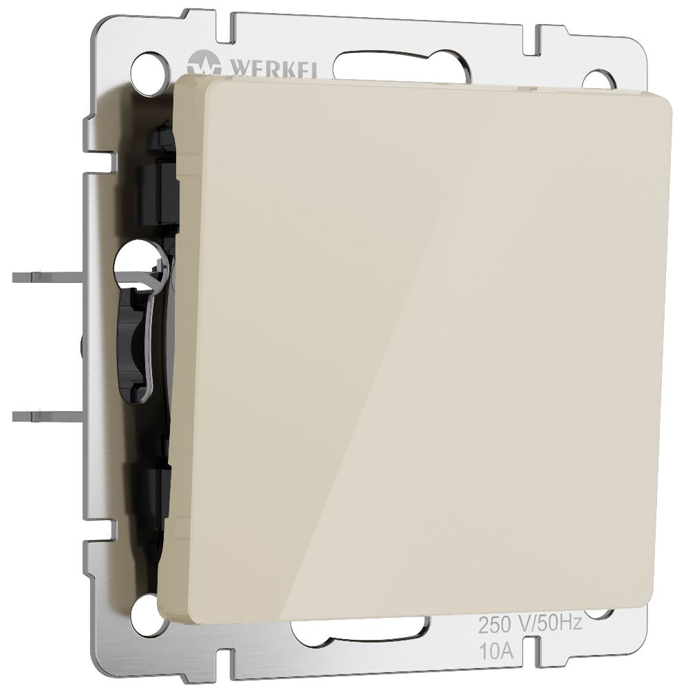 Выключатель одноклавишный встраиваемый Werkel Айвори W1110043
