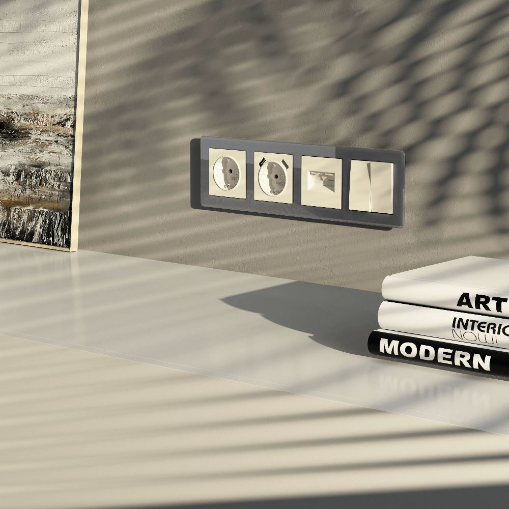 Выключатель двухклавишный встраиваемый Werkel Айвори матовый W1120062 — изображение 4