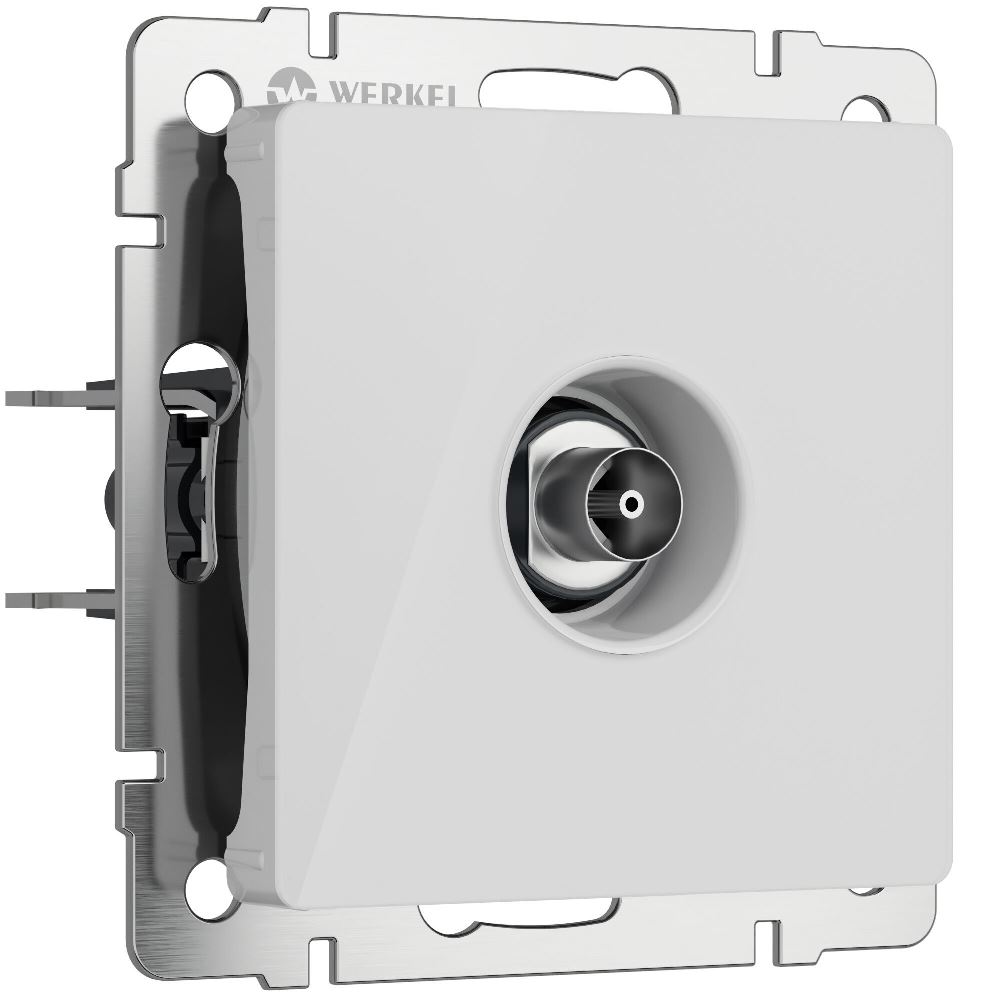 ТВ-розетка встраиваемая оконечная Werkel Белый W1183041
