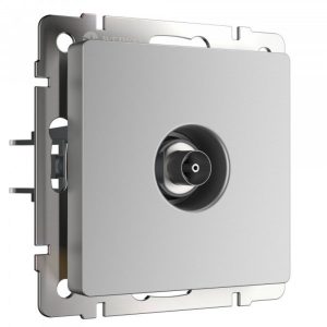 ТВ-розетка встраиваемая проходная Werkel Серебряный W1184006