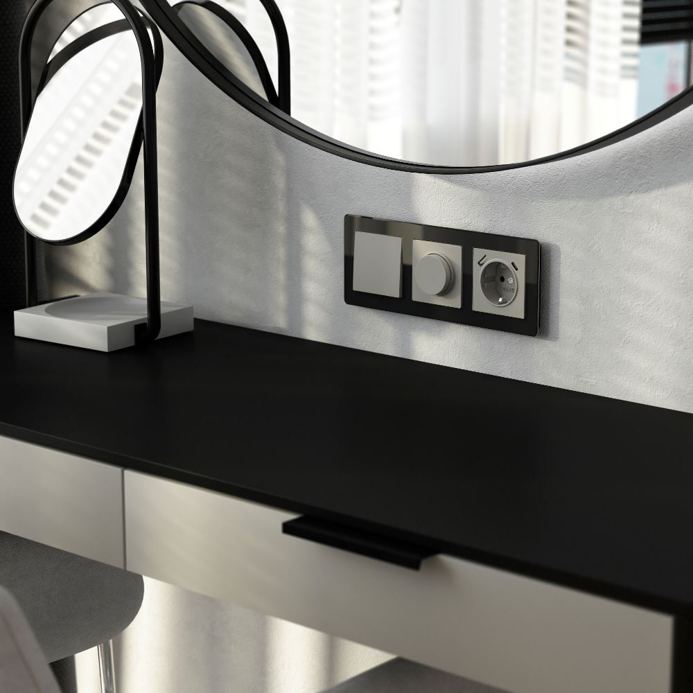 Выключатель одноклавишный встраиваемый Werkel Дымчатый W1210004 — изображение 3