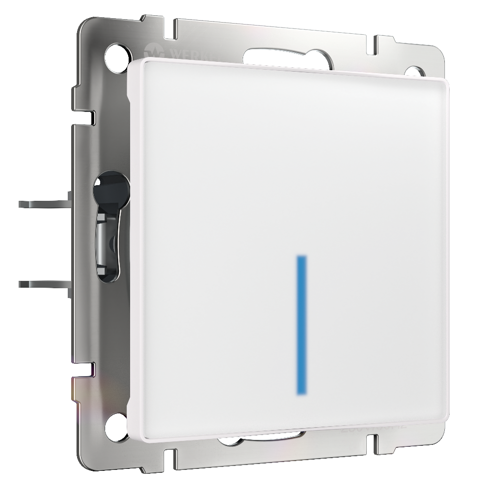 Выключатель одноклавишный встраиваемый сенсорный Werkel с подсветкой Белый W4510001