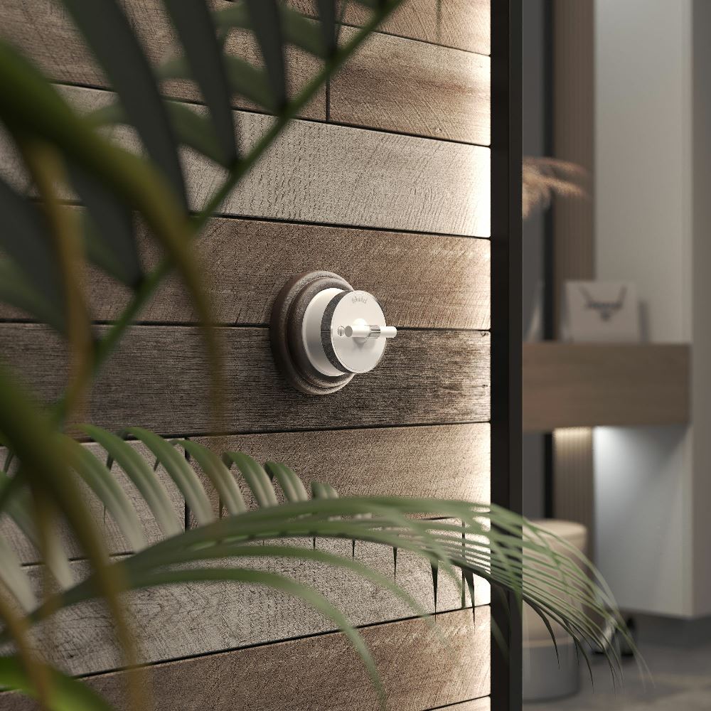 Выключатель двухклавишный накладной Werkel Vintage на 4 положения Белый матовый W5822050 — изображение 4