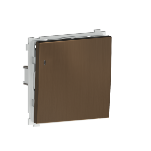 Выключатель одноклавишный встраиваемый Donel R98 Metal с подсветкой Латунь DA03101-DA290ME