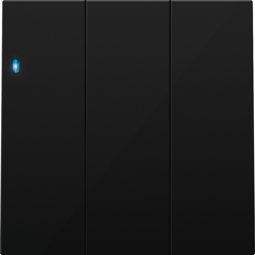 Выключатель трехклавишный встраиваемый Donel R98 с подсветкой Карбон матовый DA03103-DA28330 — изображение 2