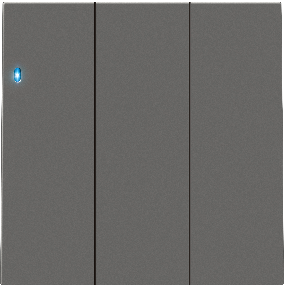 Выключатель трехклавишный встраиваемый Donel R98 с подсветкой Шоколад матовый DA03103-DA28342 — изображение 2