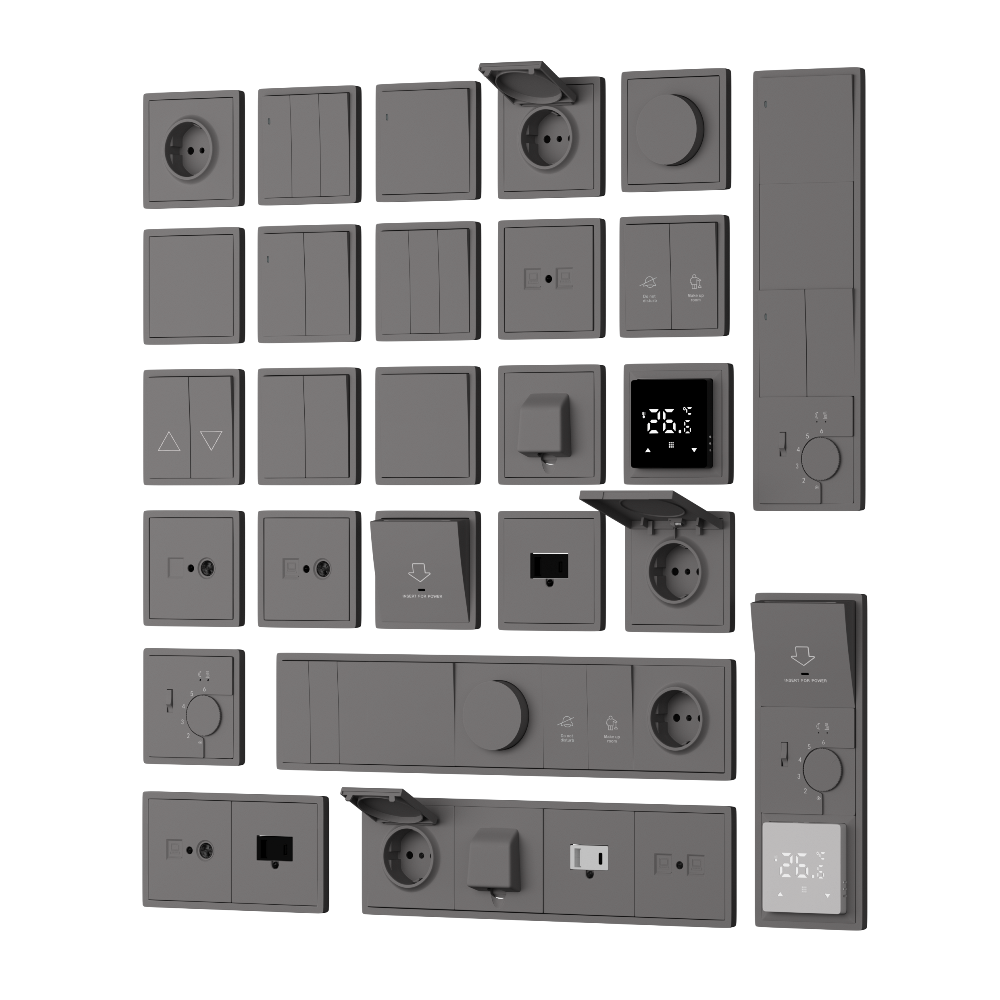 Выключатель трехклавишный встраиваемый Donel R98 с подсветкой Шоколад матовый DA03103-DA28342 — изображение 3