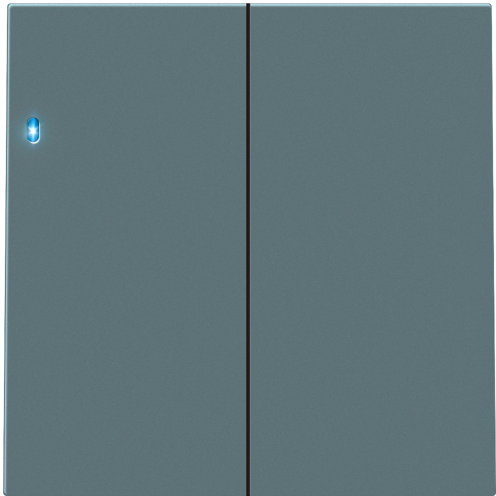 Выключатель двухклавишный встраиваемый Donel R98 с подсветкой Изумруд матовый DA03105-DA28539 — изображение 2