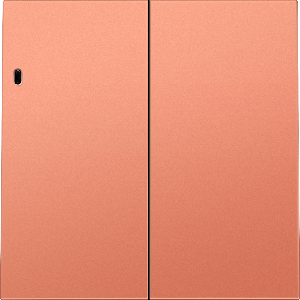 Выключатель двухклавишный встраиваемый Donel R98 с подсветкой Коралл матовый DA03105-DA28545 — изображение 2