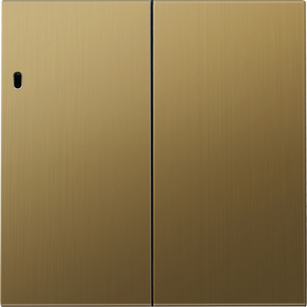 Выключатель двухклавишный встраиваемый Donel R98 Metal с подсветкой Золото матовое DA03105-DA285BR — изображение 2