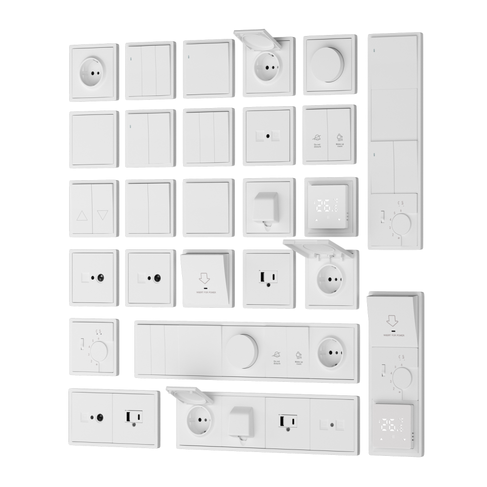 Выключатель двухклавишный встраиваемый проходной Donel R98 с подсветкой Белый матовый DA03108-DA28533 — изображение 3