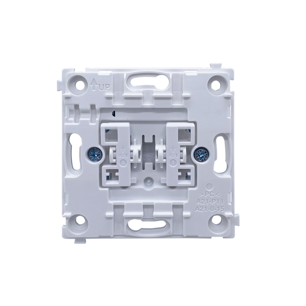 Выключатель двухклавишный встраиваемый проходной Donel R98 с подсветкой Белый матовый DA03108-DA28533 — изображение 5