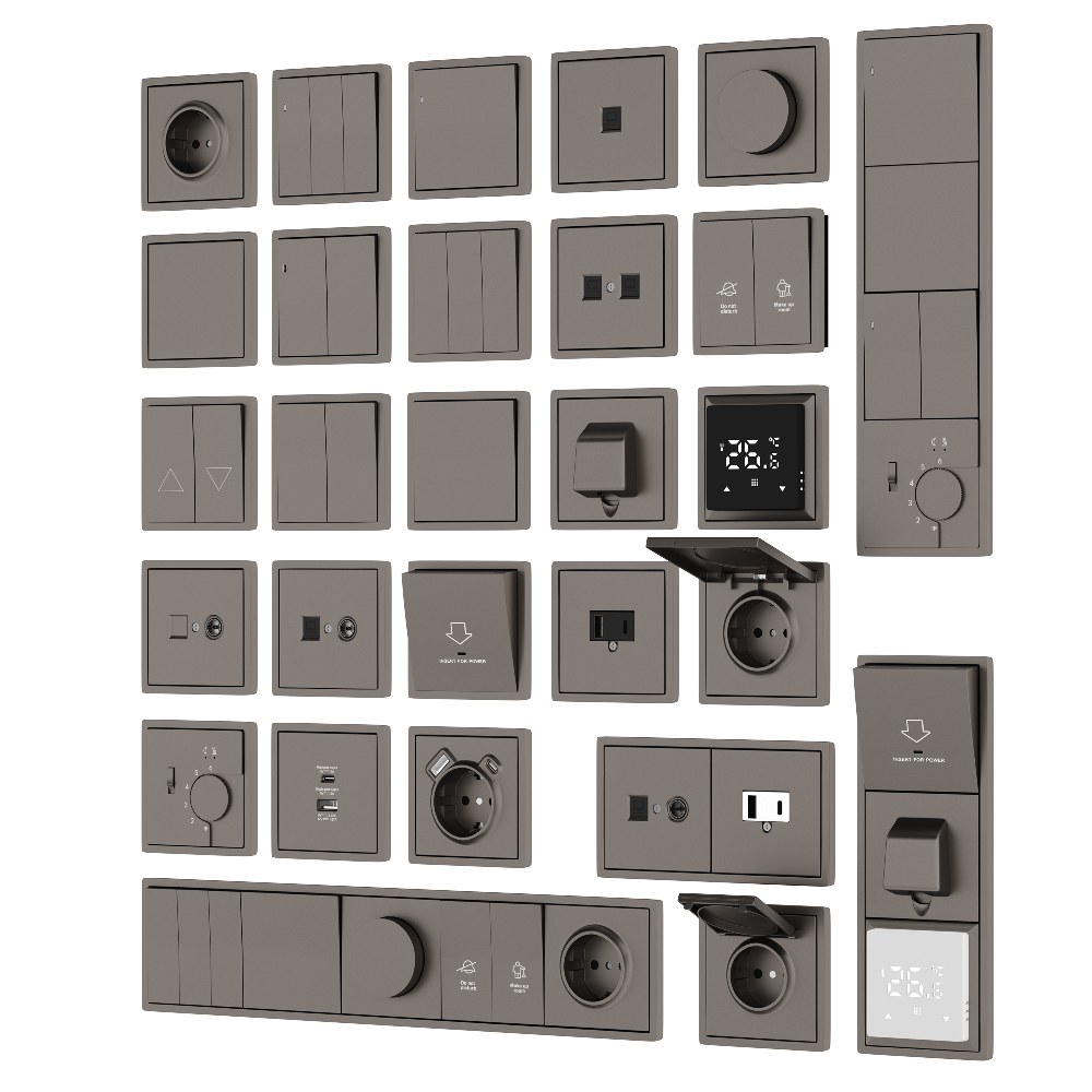 Выключатель одноклавишный встраиваемый проходной Donel R98 Сталь матовая DA10600-DA29637 — изображение 2