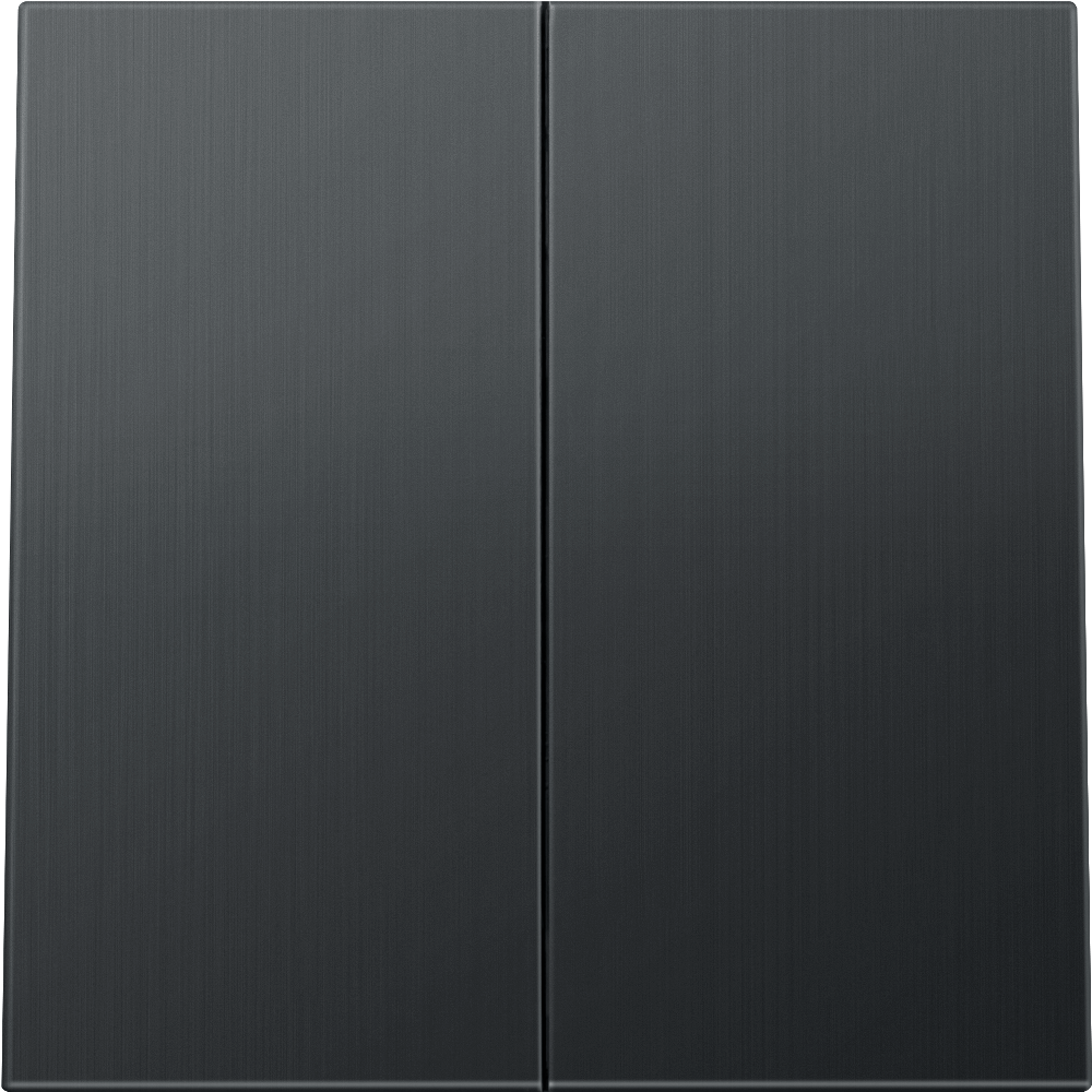 Выключатель двухклавишный встраиваемый проходной Donel R98 Metal Вороненая сталь DA10800-DA295GS — изображение 2