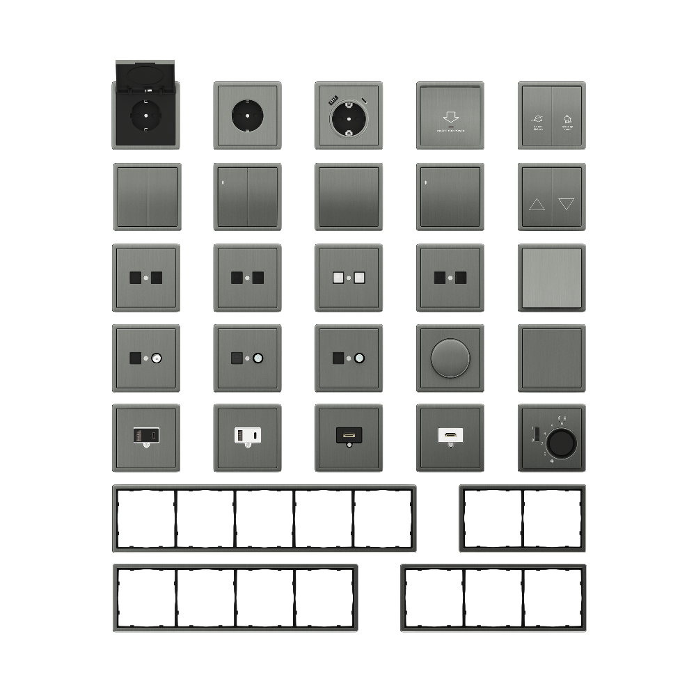 Выключатель двухклавишный встраиваемый перекрестный Donel R98 Metal Никель DA10900-DA295NB — изображение 3