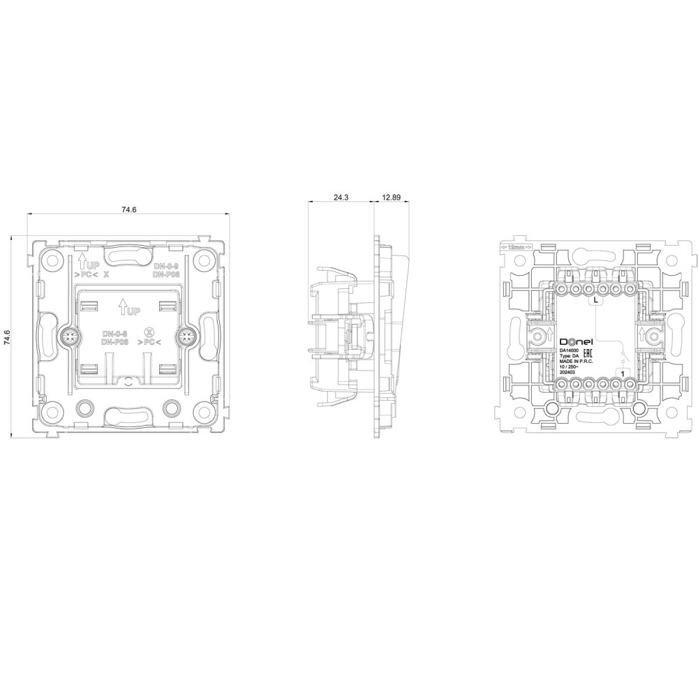 Выключатель электронный карточный встраиваемый Donel R98 Кашемир матовый DA14000-DA59035 — изображение 6