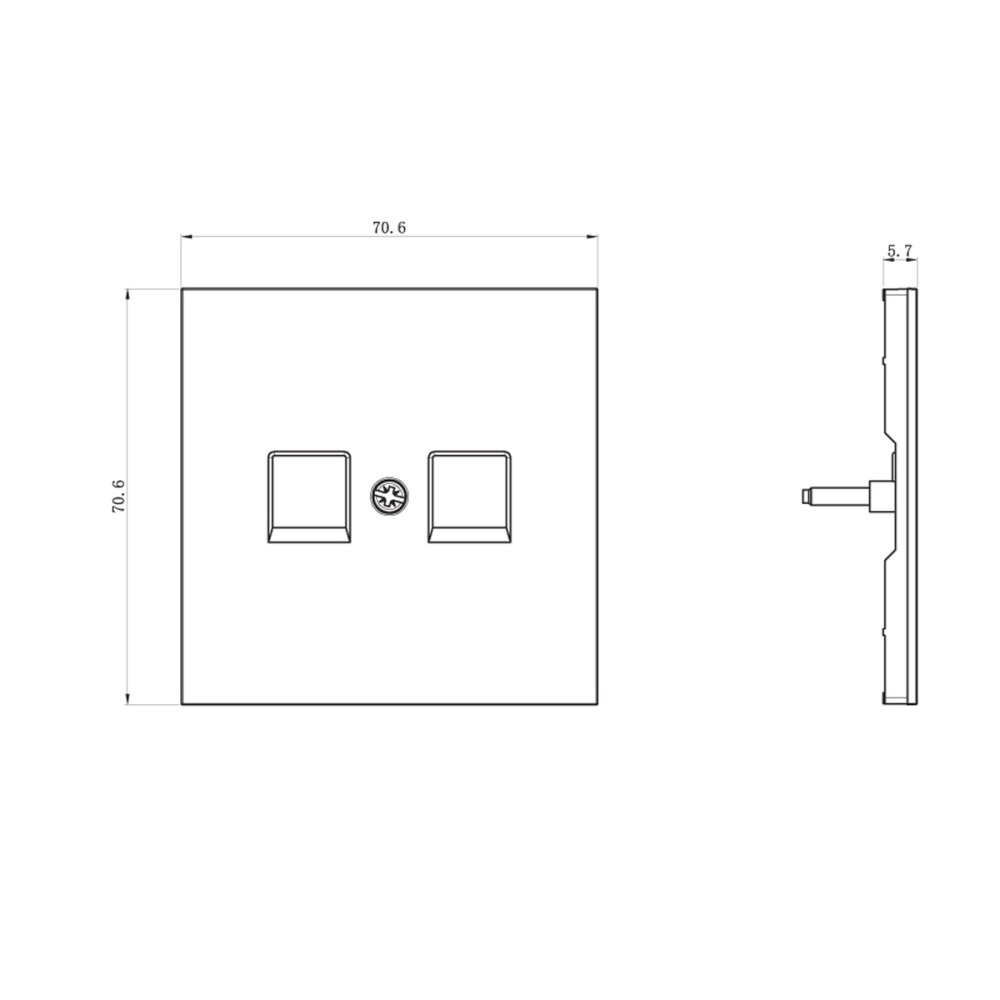 Розетка встраиваемая телефонная двойная Donel R98 RJ11 + RJ11 Белый матовый DA14400-DA86933 — изображение 3