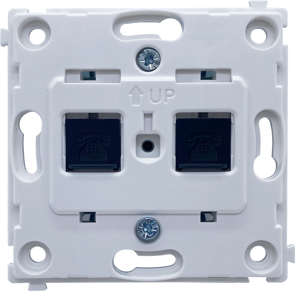 Розетка встраиваемая телефонная двойная Donel R98 RJ11 + RJ11 Белый матовый DA14400-DA86933 — изображение 5