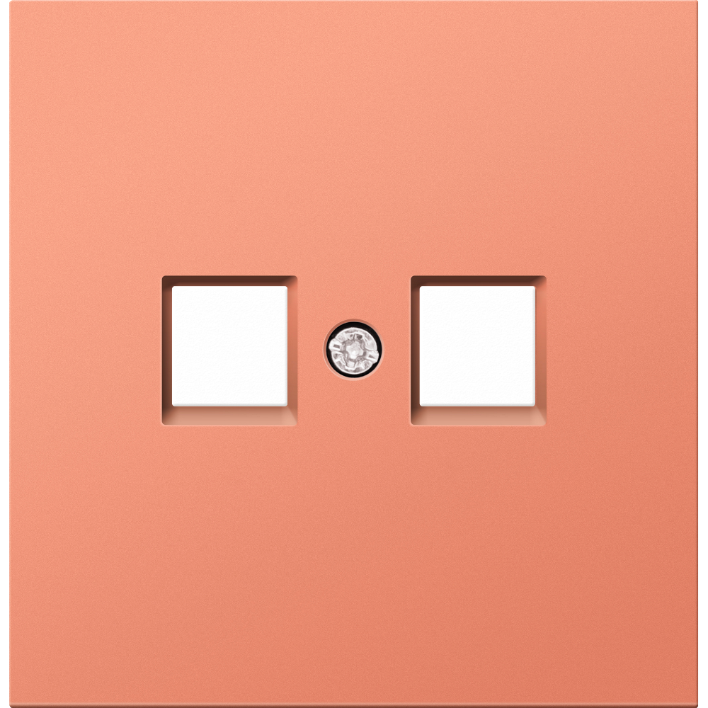 Розетка встраиваемая двойная Ethernet Donel R98 RJ45 2-я Cat.6/ClassE-8/8 Коралл матовый DA16600-DA86945 — изображение 2