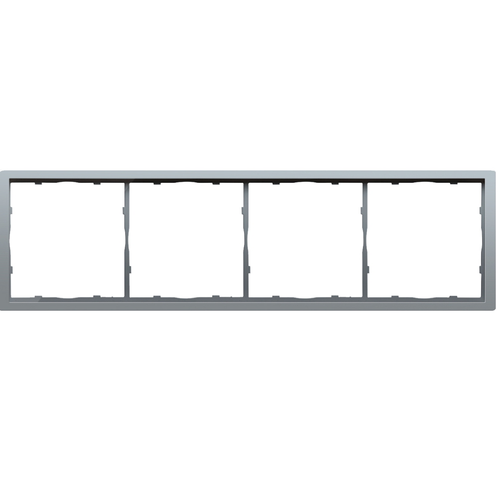 Рамка пластиковая Donel R98 на 4 поста Алюминий матовый DA21426