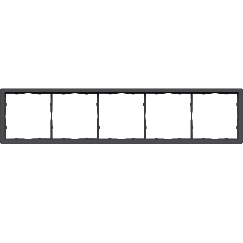 Рамка пластиковая Donel R98 на 5 постов Черный матовый DA21528