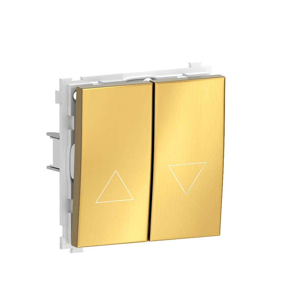 Выключатель жалюзи встраиваемый Donel R98 Metal с блокировкой Золото матовое DA25800-DA294BR