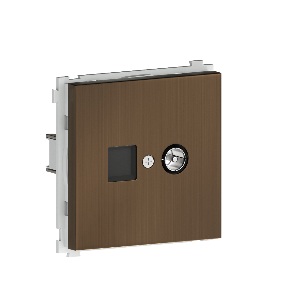 ТВ-розетка встраиваемая оконечная Donel R98 Metal Латунь DA30100-DA879ME