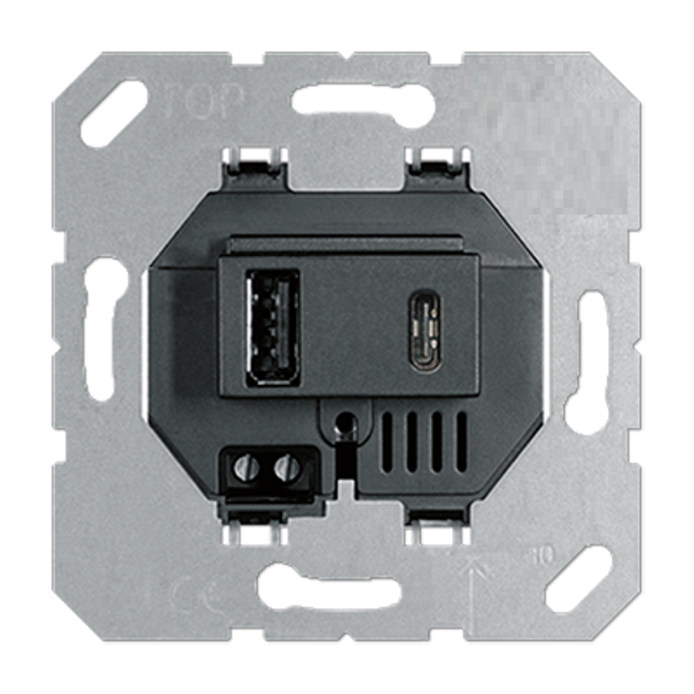 Розетка встраиваемая USB Donel R98 3.1A тип A, С Алюминий матовый DUSB3100ANC-DA27626 — изображение 4