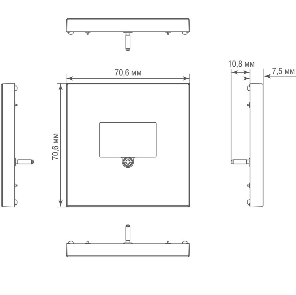 Розетка встраиваемая HDMI Donel R98 Metal 2.0a Латунь STRS20A-DA276ME — изображение 5