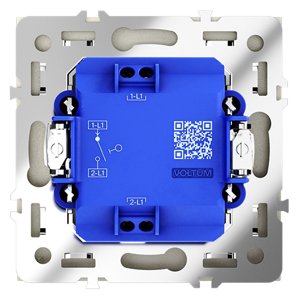 Выключатель одноклавишный встраиваемый Voltum S70 Сталь VLS010105 — изображение 3