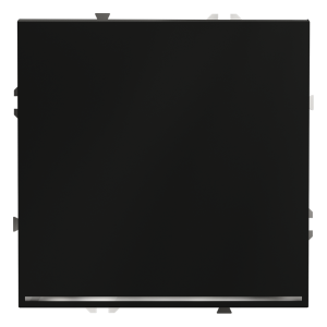 Выключатель одноклавишный встраиваемый Voltum S70 с подсветкой Черный матовый VLS010208