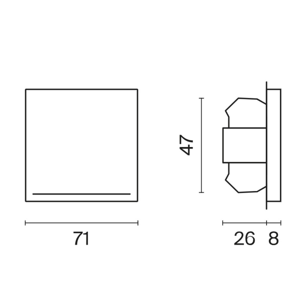Выключатель одноклавишный встраиваемый проходной Voltum S70 с подсветкой Кашемир VLS010403 — изображение 5