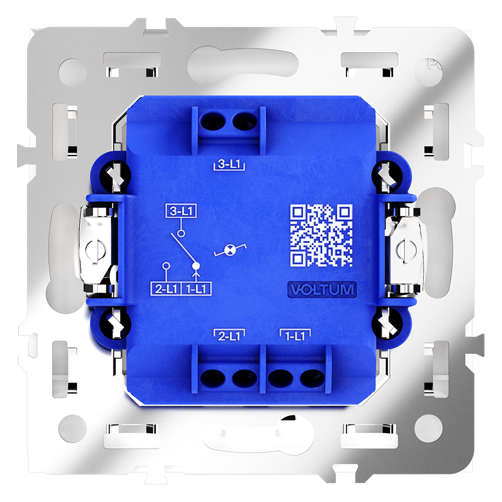 Выключатель одноклавишный встраиваемый проходной Voltum S70 с подсветкой Кашемир VLS010403 — изображение 3