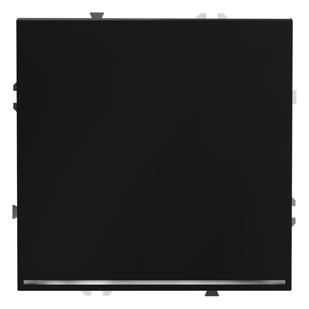 Выключатель одноклавишный встраиваемый проходной Voltum S70 с подсветкой Черный матовый VLS010408