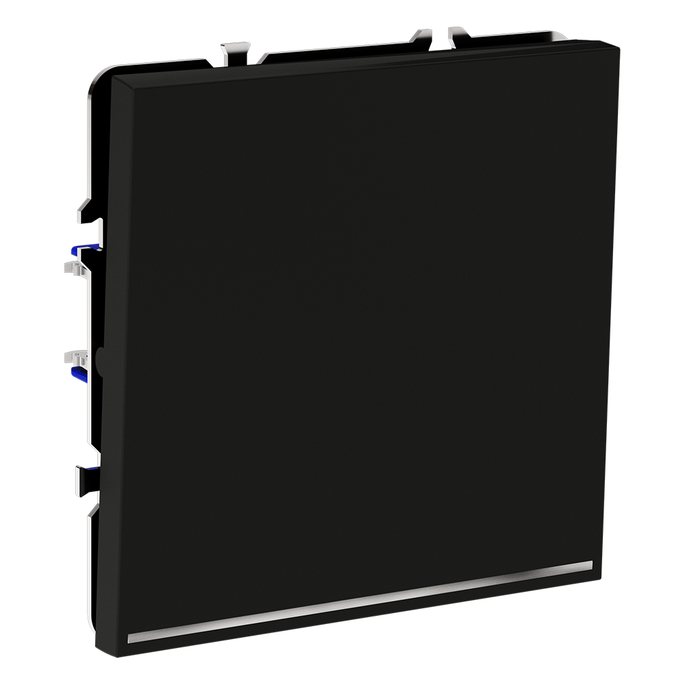 Выключатель одноклавишный встраиваемый проходной Voltum S70 с подсветкой Черный матовый VLS010408 — изображение 2