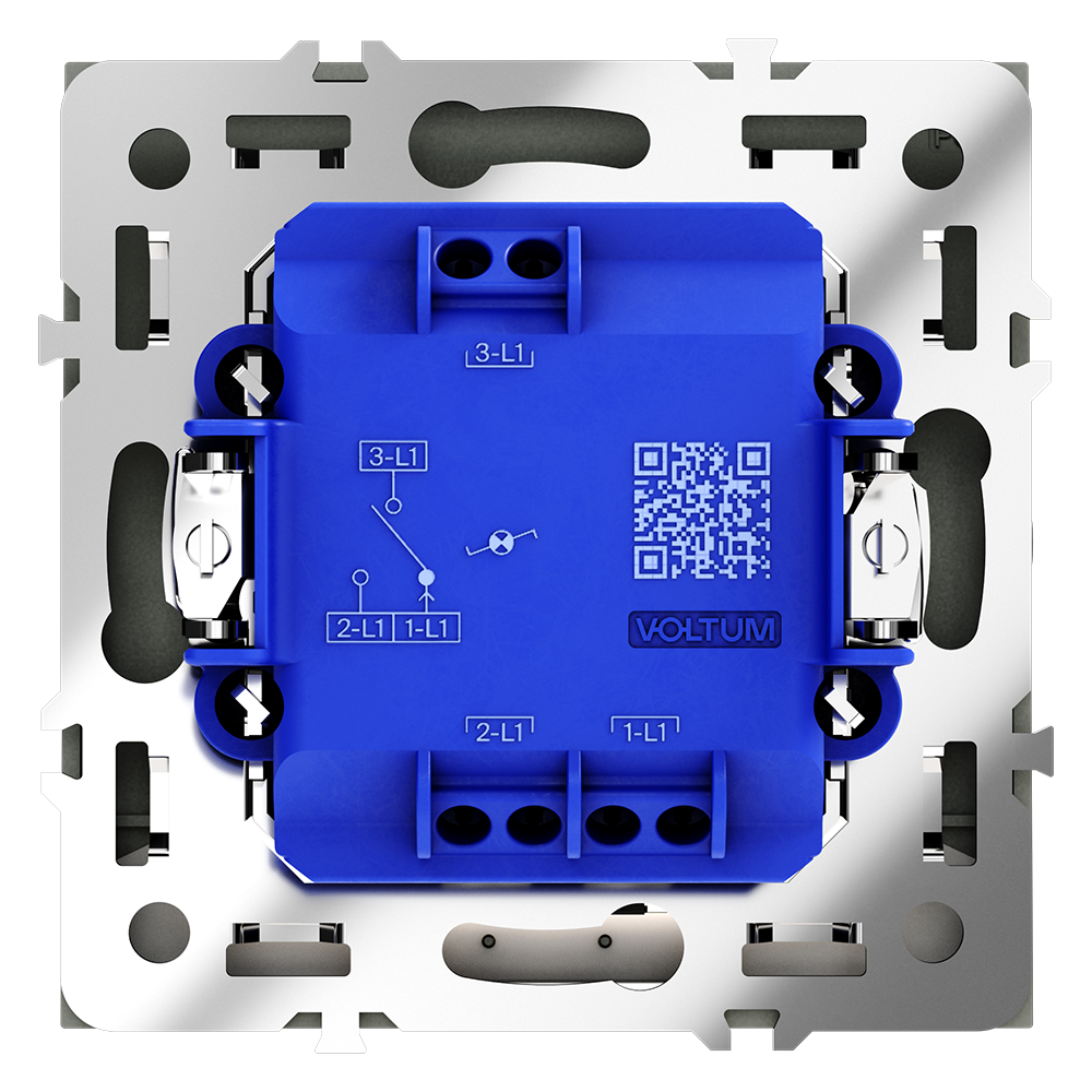 Выключатель одноклавишный встраиваемый проходной Voltum S70 с подсветкой Черный матовый VLS010408 — изображение 3