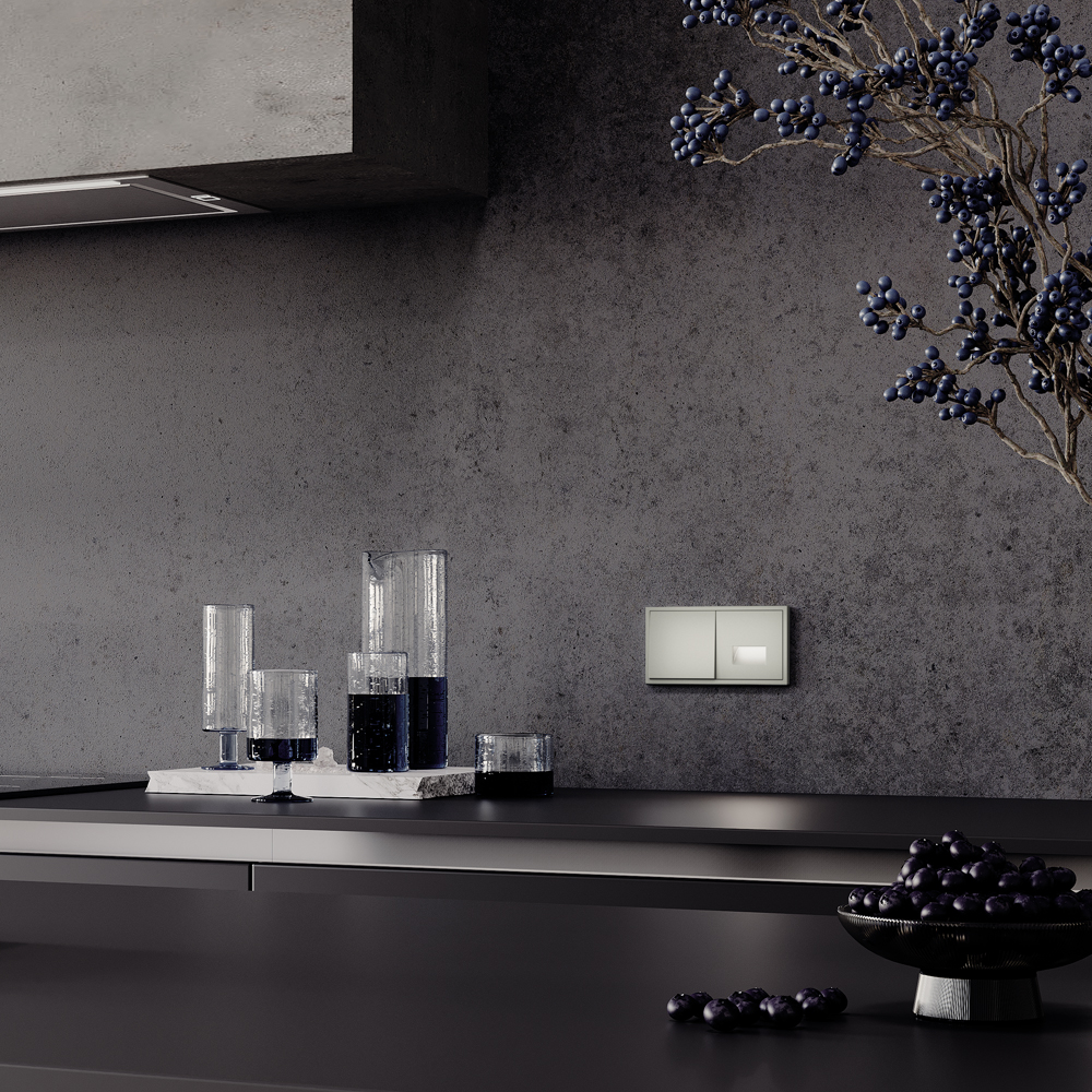 Выключатель одноклавишный встраиваемый перекрестный Voltum S70 Шелк VLS010504 — изображение 5