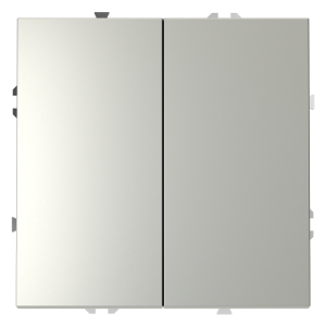 Выключатель двухклавишный встраиваемый Voltum S70 Сталь VLS020105