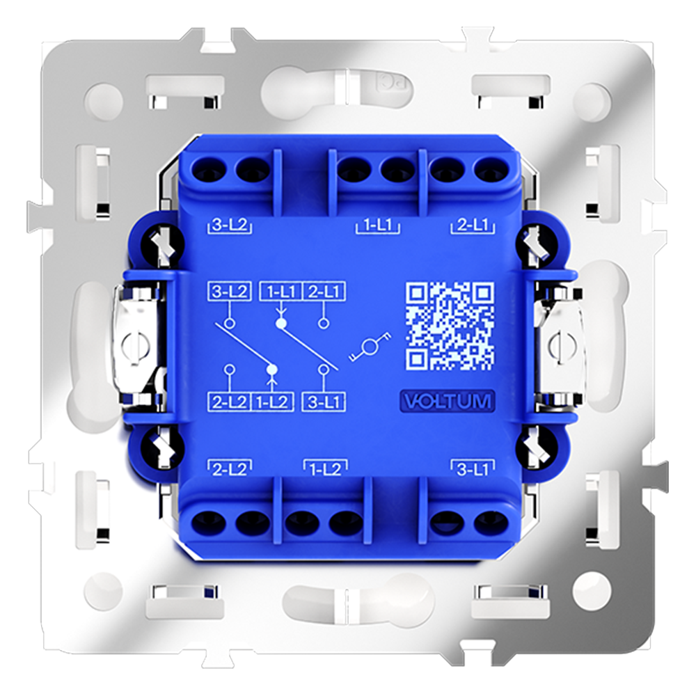 Выключатель двухклавишный встраиваемый проходной Voltum S70 Кашемир VLS020303 — изображение 3