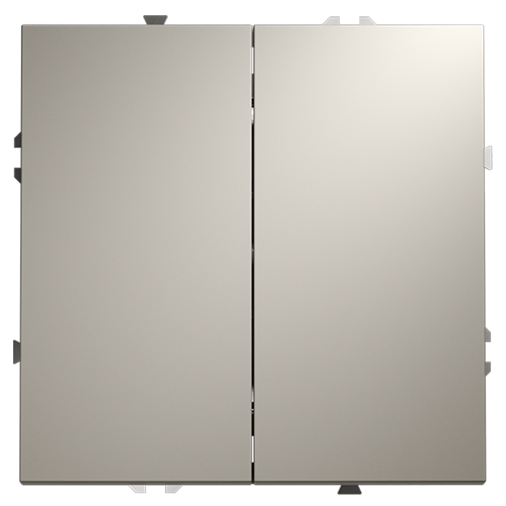 Выключатель двухклавишный встраиваемый с самовозвратом Voltum S70 Кашемир VLS020603